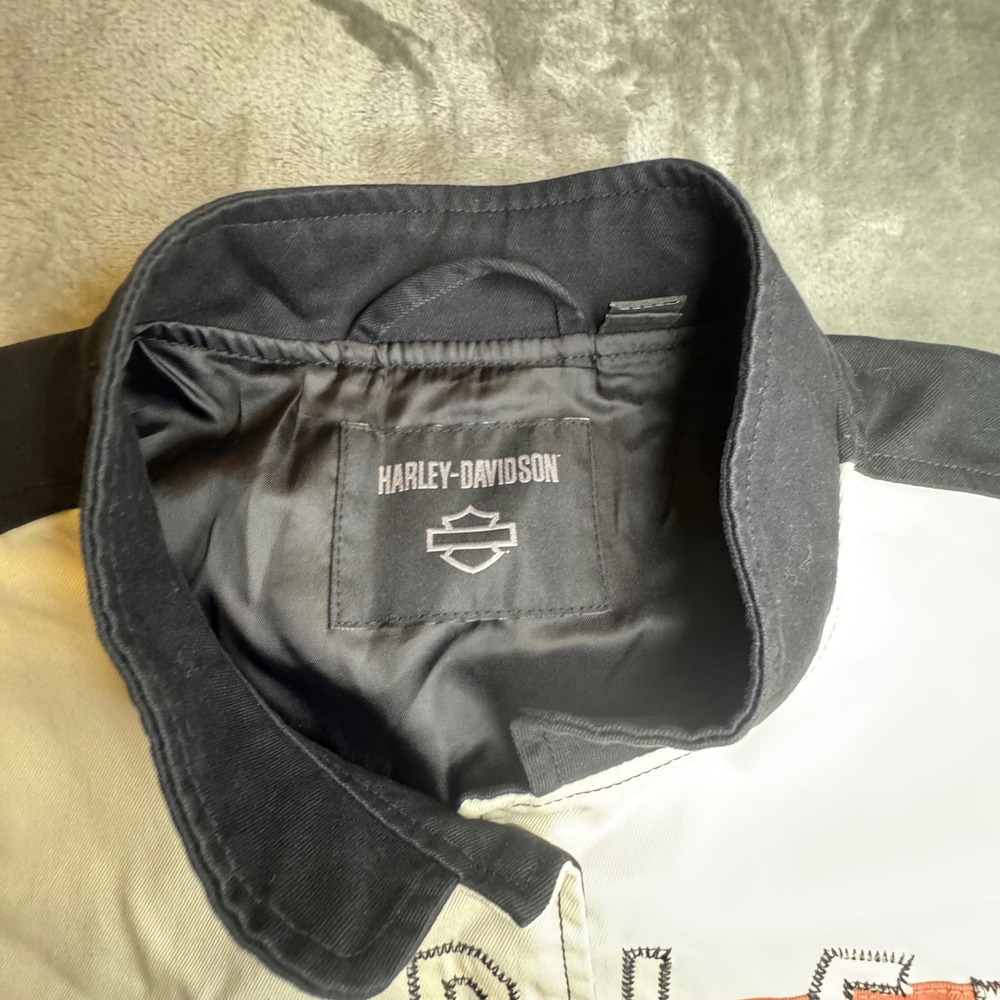 Harley-Davidson Womans Racing Division Jacket Bomber Size S Black Orange Rare - Picture 7 of 16